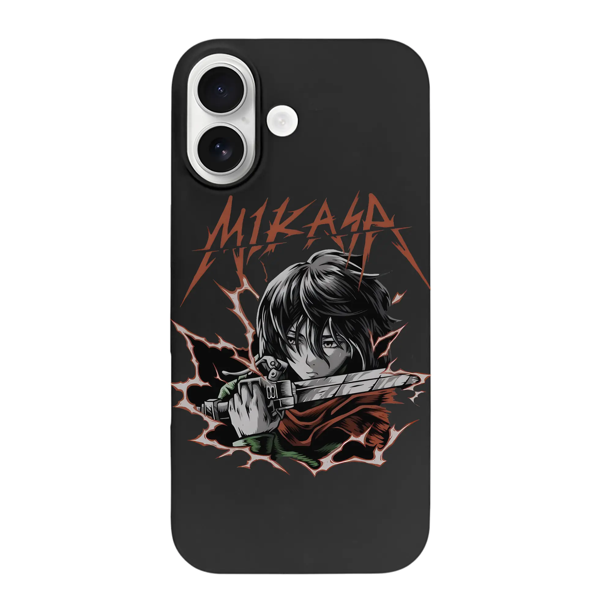 進撃の巨人 グッズ ミカサ・アッカーマン - iPhone 17 シリーズ シリコンケース 薄型 耐衝撃 指紋防止 ソフトタッチカバー 精密フィット 傷防止 保護ケース iPhone 17/17 Air/17 Pro/17 Pro Max 対応